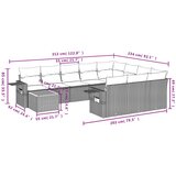vidaXL 11-dijelni set vrtnih sofa od poliratana s jastucima crni | shoptok.hr