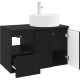  Set namještaja za kupaonicu 2 kom. Crna Konstruirano drvo 49,5 x 44,5 x 82 cm | Shoptok.si