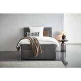 CARRYHOME POSTELJA BOXSPRING 140 cm x 200 cm , tekstil siva | Shoptok.si