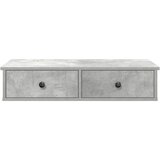  Zidna polica s ladicama beton siva 80x34x17cm konstruirano drvo | Eponuda.ba