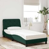 Krevet s madracem tamnozeleni 80 x 200 cm baršunasti | Eponuda.com