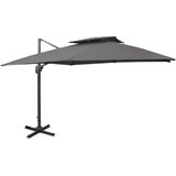 The Living Store Vrtni senčnik z dvojno streho 300x300 cm antraciten - Previsni Senčnik, (21750250) | Shoptok.si