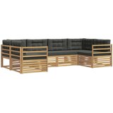vidaXL Zunanja garnitura za sedenje 6 pcs Bela in antracit Poliester, (5000281196) | Shoptok.si