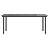  Vrtni stol crni 190 x 90 x 74 cm aluminijum i staklo | shoptok.hr