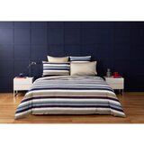 Tommy Hilfiger posteljnina athletic stripes 140/200 cm saten siva | Shoptok.si