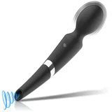 Black&Silver Beck Suction & Vibration Silicone Rechargeable Black