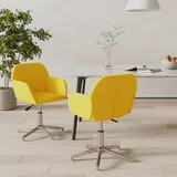  Okretne blagovaonske stolice od tkanine 2 kom boja senfa
