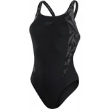 Speedo HYPERBOOM SPLICE MUSCLEBACK Ženski kupaći kostim, crna, veličina