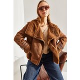 Bianco Lucci Women's Buckled Suede Coat | shoptok.hr