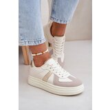 Boto Eco Leather Women's Sneakers On Platform Beige Goriette | shoptok.hr