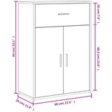  Komoda 2 kom siva boja betona 60x30x84 cm od konstruiranog drva | shoptok.hr