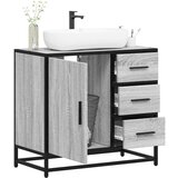 vidaXL Kupaonski ormarić za umivaonik sivi Sonoma 65x33x60 cm | shoptok.hr