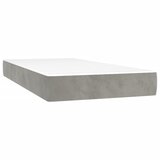 vidaXL Vzmetnica z žepkasto vzmetjo svetlo siva 90x220x20 cm žamet, (21366579) | Shoptok.si