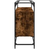 vidaXL Komoda sa staklenom površinom boja hrasta 98x35x81 cm drvena | shoptok.hr
