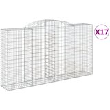  Lučne gabionske košare 17kom 300x50x160/180cm pocinčano željezo | shoptok.hr