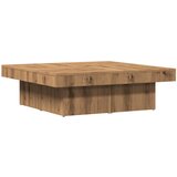 Maison Chic Klubska mizica - kavna mizica - Nizka mizica artisan hrast 90x90x28 cm inženirski les, (21753543) | Shoptok.si