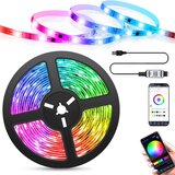 SUNSHINE SMILE Vodoodporni RGB LED trak z USB napajanjem in glasbeno sinhronizacijo – 2 m | Shoptok.si