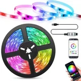 Vodoodporni RGB LED trak z USB napajanjem in glasbeno sinhronizacijo – 2 m