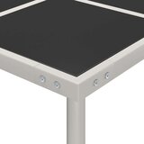 vidaXL vrtna jedilna miza 170x170x74,5 steklo in jeklo | Shoptok.si
