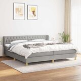  Krevet s oprugama i madracem svjetlosivi 200 x 200cm od tkanine | shoptok.hr