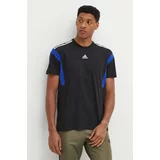 Adidas Bombažna kratka majica moška, črna barva, JJ1532
