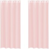 Voile zavjese s ušicama 2 kom svijetlo ružičaste 140x225 cm | Shoptok.si