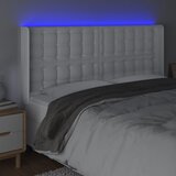  LED uzglavlje bijelo 203x16x118/128 cm od umjetne kože | Eponuda.com