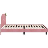  Krevet za djecu s uzglavljem Ružičasta 90 x 190 cm Baršun | shoptok.hr