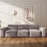 Rodier Siva žametna sedežna garnitura 285 cm Villet – | Shoptok.si