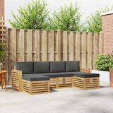  Set vanjskih sofa 6 pcs Bijela i antracit 257 x 122,5 x 73 cm | shoptok.hr