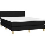  box spring s madracem LED crni 140x200 cm od tkanine | shoptok.hr