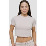 GymBeam ženska majica agile cropped desert Cene