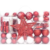  Set božićnih kuglica od 108 komada crvene i bijele | shoptok.hr