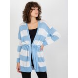 Fashion Hunters Ladies Striped Cardigan - Blue | Shoptok.si