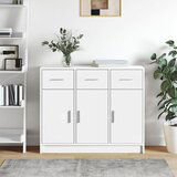 Maison Chic Komoda - Predalnik bela 91x28x75 cm inženirski les, (21715876) | Shoptok.si
