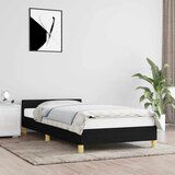 Maison Chic Posteljni okvir - Enojna postelja - Postelja za odrasle brez vzmetnice črn 100x200 cm blago-J7105, (21767389) | Shoptok.si