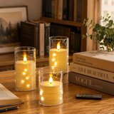 KIEXUNG 3x LED sveča z vilinskimi lučkami | Shoptok.si