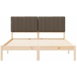  Krevetni okvir s tapiciranim uzglavljem Sivo-smeđa 150 x 200 cm | shoptok.hr