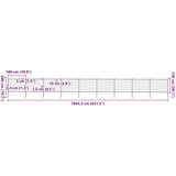  Vrtna ograda s obručem na vrhu Čelik 1603,5x150 cm Crna | shoptok.hr