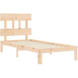  Kreveta s uzglavljem 90 x 200 cm od masivnog drva | shoptok.hr