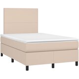  s oprugama i madrac cappuccino 120x200cm od umjetne kože | shoptok.hr