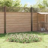  Ograda za vrt s kolčićima 12 pcs 55 x 30 cm Mesh Srebrna | Eponuda.com