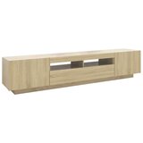 vidaXL TV ormarić s LED svjetlima boja hrasta sonome 200 x 35 x 40 cm | shoptok.hr