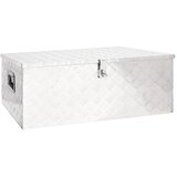  Kutija za pohranu srebrna 100 x 55 x 37 cm aluminijska | shoptok.hr