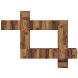  Set TV komoda s policom Zidne s pohranom s vratima 10 pcs Staro drvo 30.5 x 30 x 90 cm | shoptok.hr