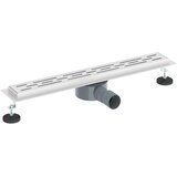  362 Stepeni Odvod za Tuš s Dizajnom Vodilice Srebrno 60 cm | shoptok.hr