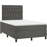  box spring s madracem tamnosivi 120 x 190 cm baršun | shoptok.hr