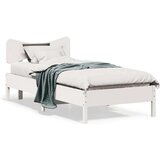 vidaXL Okvir kreveta bez madraca bijeli 75 x 190 cm masivna borovina | shoptok.hr