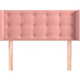  Uzglavlje s ušima ružičasto 93x16x78/88 cm baršunasto | shoptok.hr