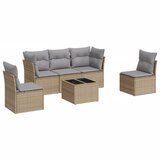  6-dijelni set vrtnih sofa s jastucima bež od poliratana | shoptok.hr